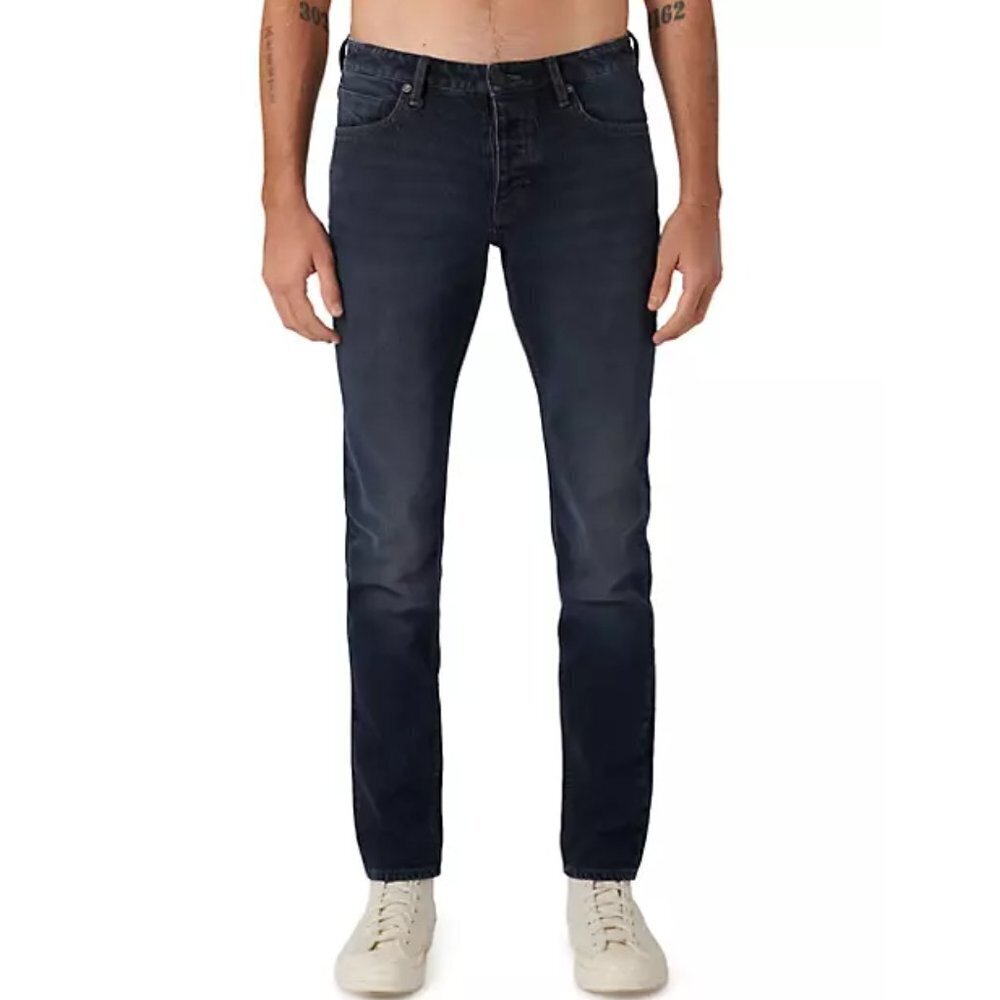 NEUW Iggy Skinny Jeans Button Fly in Dry Dark Blue Size 32 x 32